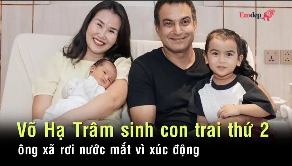 Võ Hạ Trâm sinh con trai thứ 2, ông xã rơi nước mắt vì xúc động