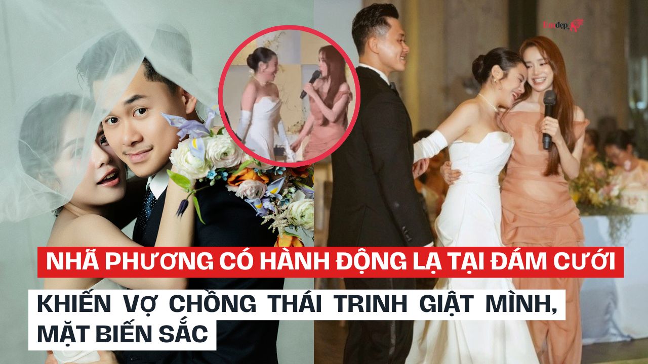 Nhã Phương có 1 hành động lạ khi đi dự đám cưới, cô dâu chú rể chứng kiến xong mặt biến sắc