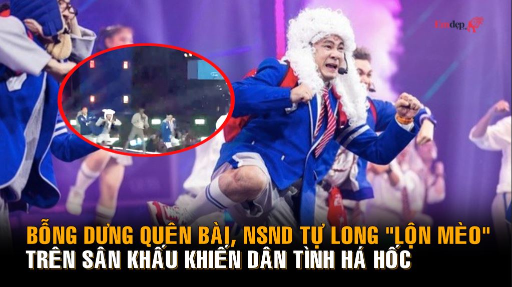 Bỗng dưng quên bài, NSND Tự Long "lộn mèo" trên sân khấu khiến dân tình há hốc