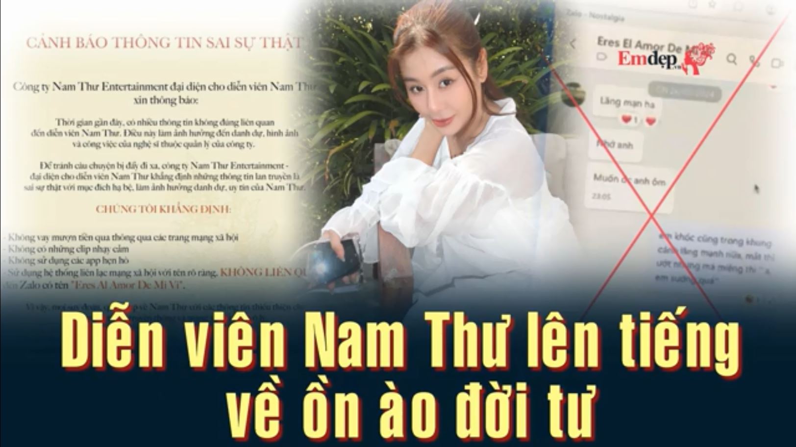 Diễn viên Nam Thư lên tiếng về ồn ào đời tư