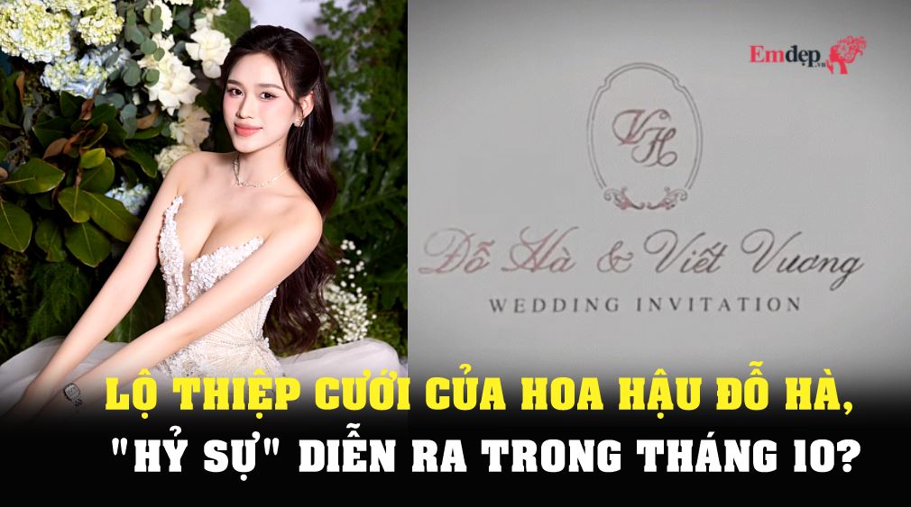 Lộ thiệp cưới của Hoa hậu Đỗ Hà, "hỷ sự" diễn ra trong tháng 10?