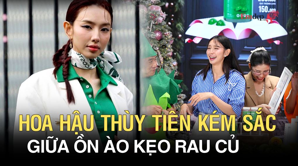 Hoa hậu Thùy Tiên xuất hiện giữa ồn ào kẹo rau củ
