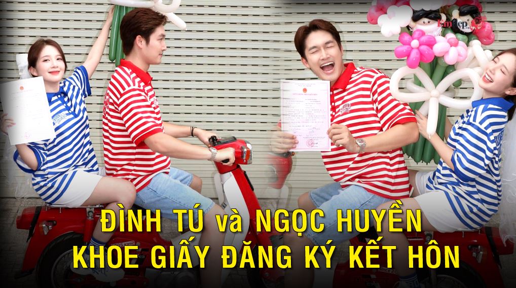 Đình Tú "đánh úp" khoe giấy đăng ký kết hôn với Ngọc Huyền