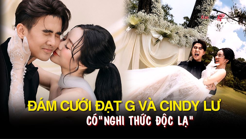 Đạt G và Cindy Lư thực hiện "nghi thức độc lạ" trong đám cưới