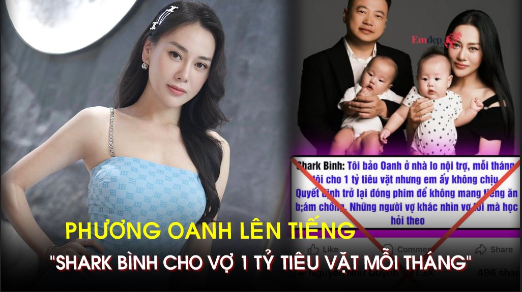 Xôn xao tin "Shark Bình cho vợ 1 tỷ tiêu vặt mỗi tháng", Phương Oanh lên tiếng